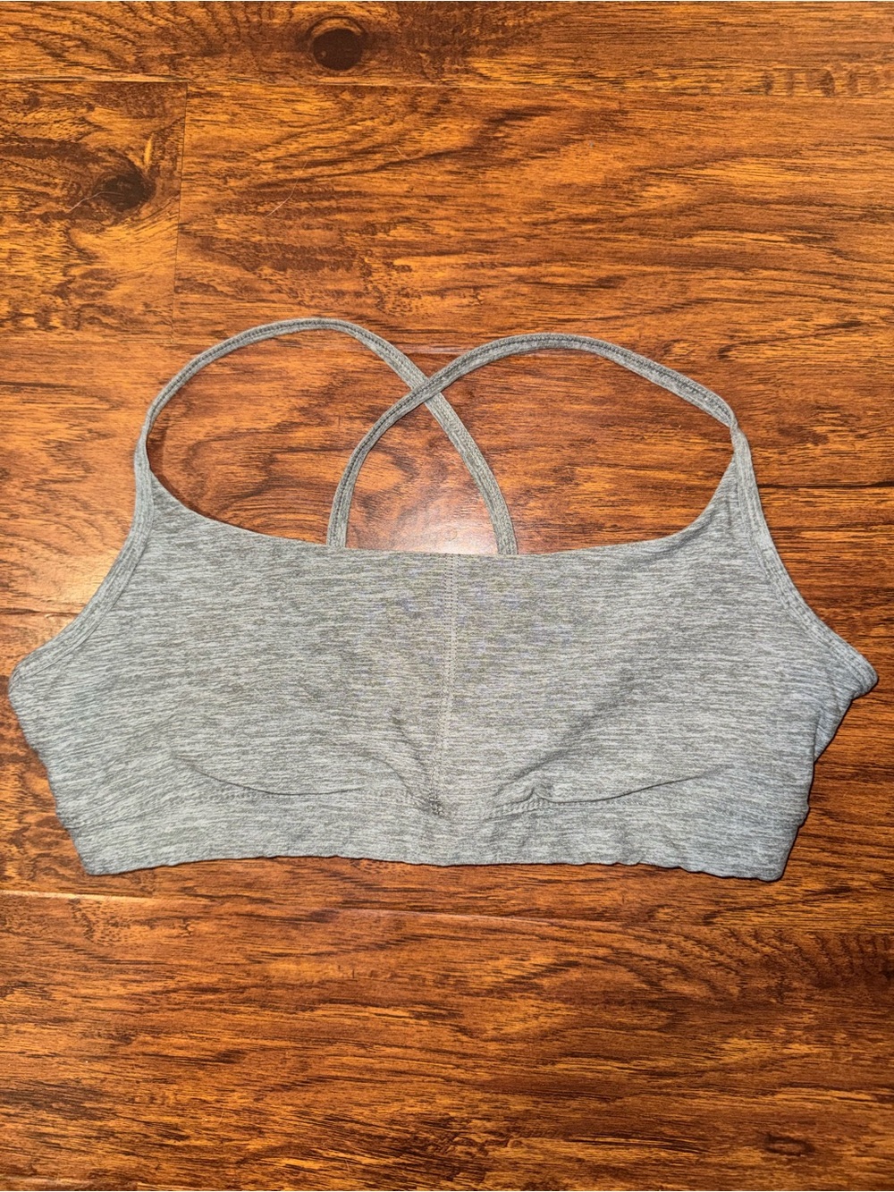 Fabletics Light Grey Cross-Back Seamless Bralette